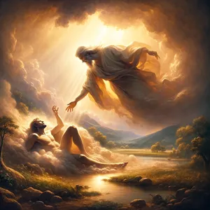 7. Entonces el Señor Dios formó al hombre del polvo de la tierra, y sopló en su nariz aliento de vida; y fue el hombre un ser viviente.